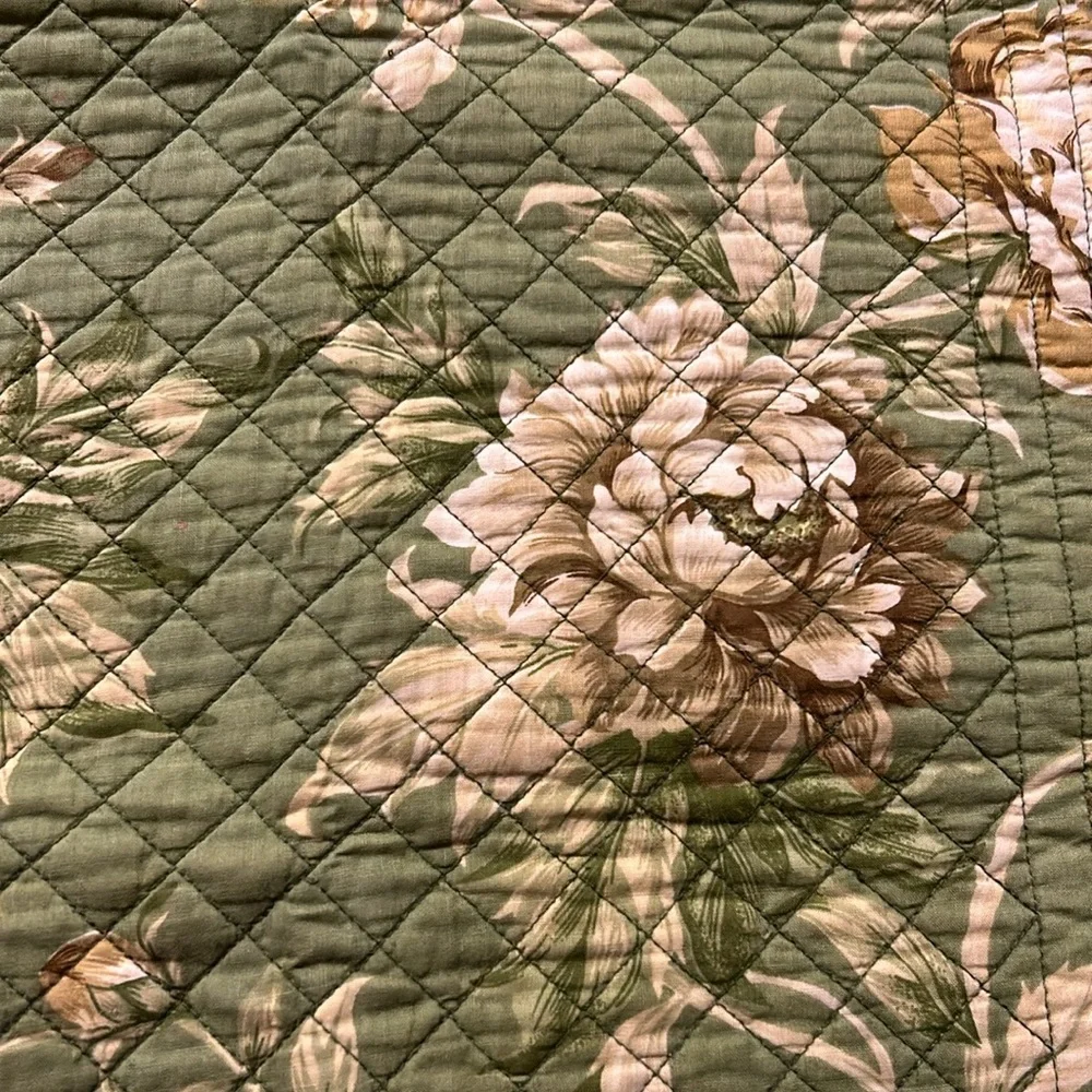 Country Quilted Floral Pillow Shams (Set Of 2)